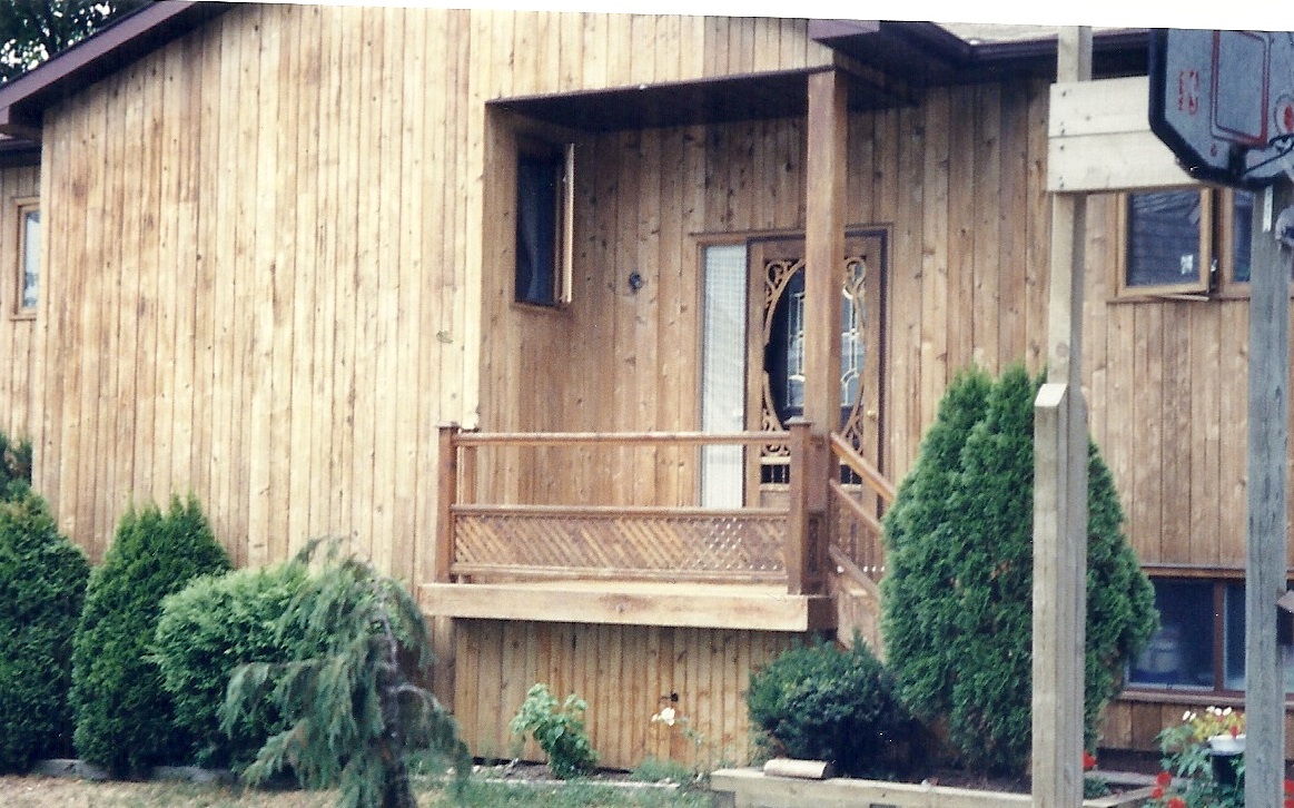 Cedar and wood siding stripped and re-stained